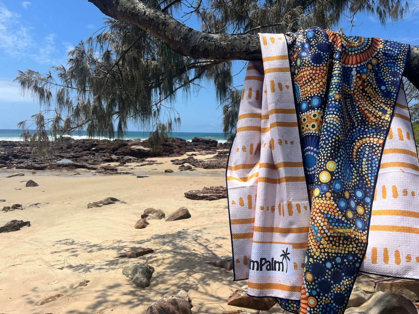 Indigenous art sand free towel