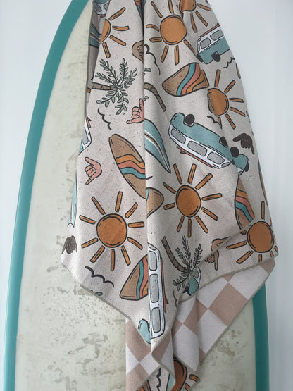 Sand Free Beach Towel - Surfs Up