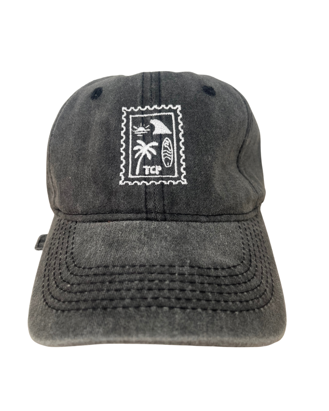 Black vintage wash cap