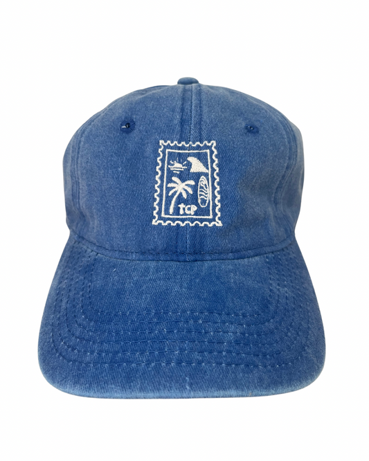 blue vintage wash cap