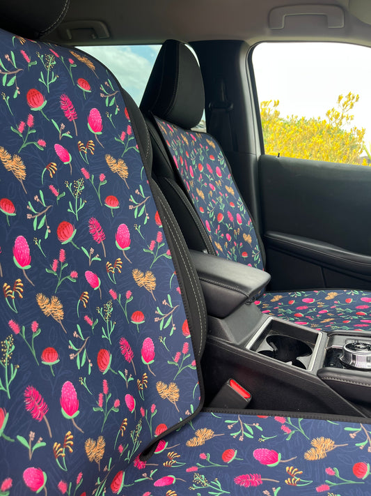 Aussie Floral Car Seat Cover - Neoprene
