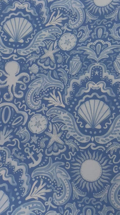 Coral Cove Blue Car Seat Cover - Neoprene